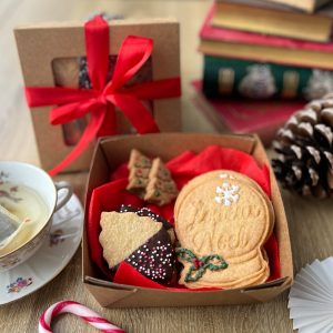 Décoration et objet de Noël, Objets publicitaires, Mini-coffret  gastronomie biscuits de noël version quadri personnalisable